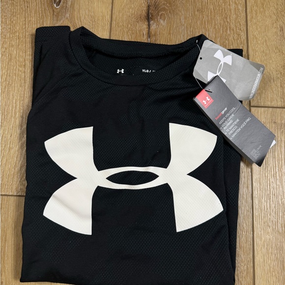 Under Armour Heatgear Loose Short Sleeve Shirt Youth Large Black - Picture 7 of 8